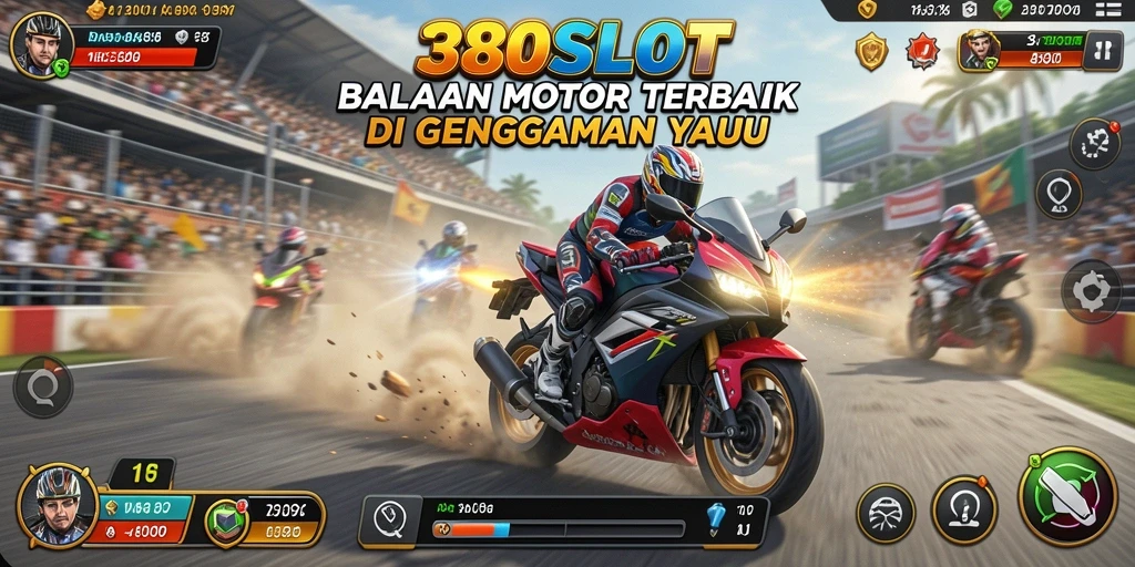 Tangkapan layar 380SLOT menunjukkan aksi balapan motor yang mengasyikkan.