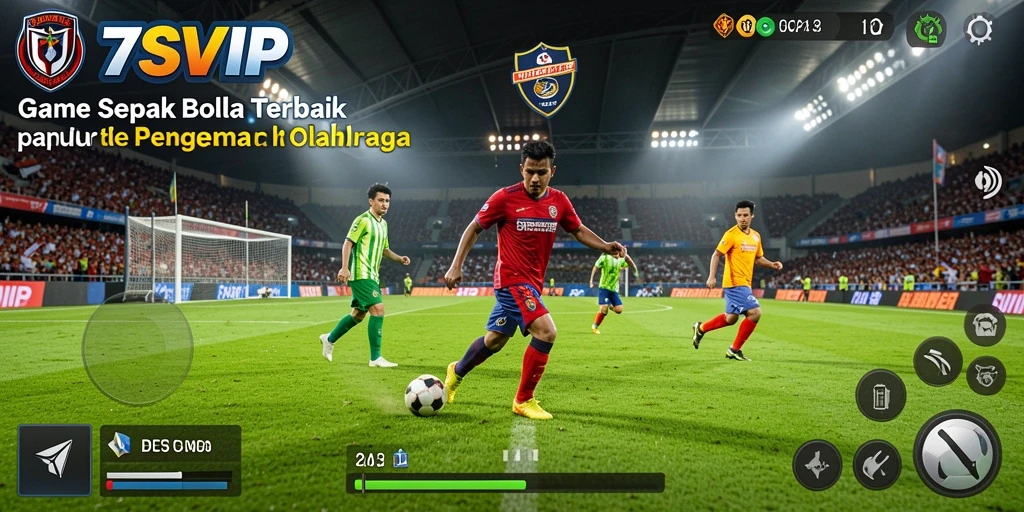 Tampilan gameplay 7SVIP yang seru dan menghibur di lapangan sepak bola.