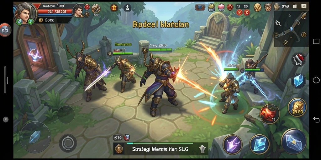 Tampilan gameplay seru dalam strategis permainan SLG.
