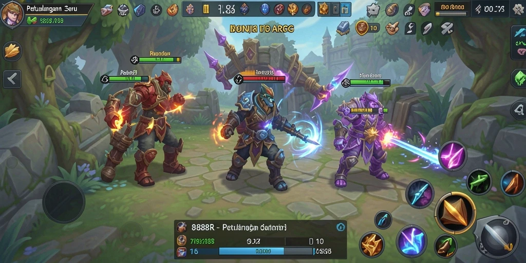 Tampilan gameplay ARPG yang menarik dan mendebarkan di 888R.