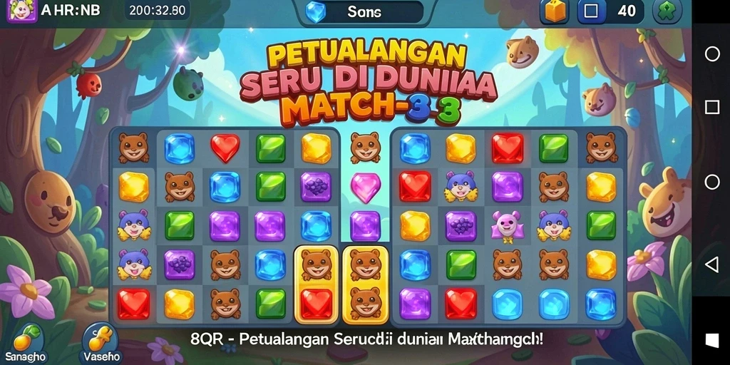 Gameplay seru dan penuh warna di 8QR, perfect untuk penggemar Match-3.