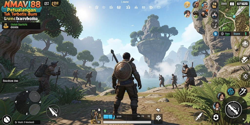 Tampilan gameplay <strong>AMAVI88</strong> yang menakjubkan di dunia terbuka.