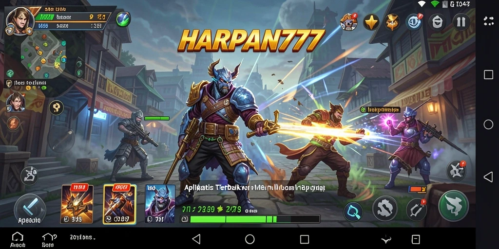 Tampilan utama aplikasi HARAPAN777 yang sederhana dan intuitif.