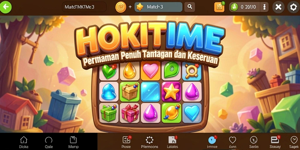 Tampilan gameplay HOKITIME yang menarik dan penuh warna.
