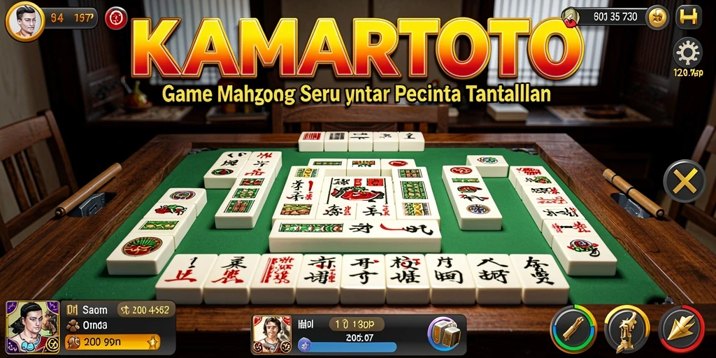 Screenshot utama KAMARTOTO menampilkan gameplay Mahjong yang seru dan menarik.