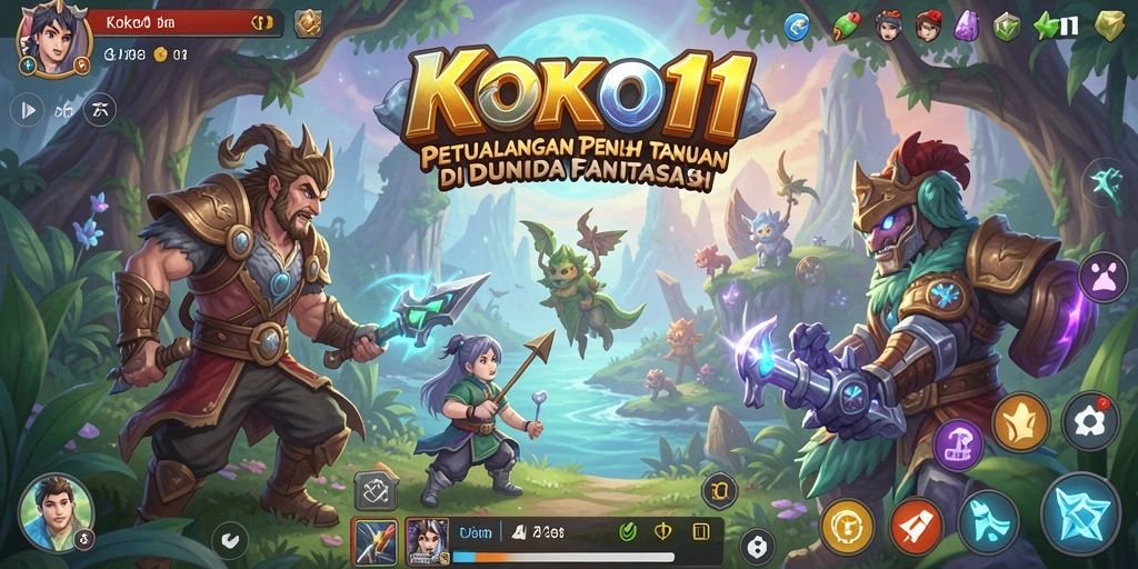 Tampilan gameplay KOKO11 yang penuh aksi dan petualangan seru.