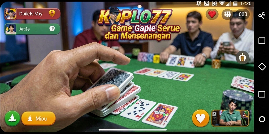 Screenshot gameplay KOPLO77 dengan tampilan Gaple yang menarik.