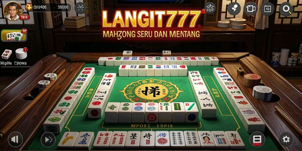 Screenshot gameplay LANGIT777 menampilkan keseruan permainan Mahjong.