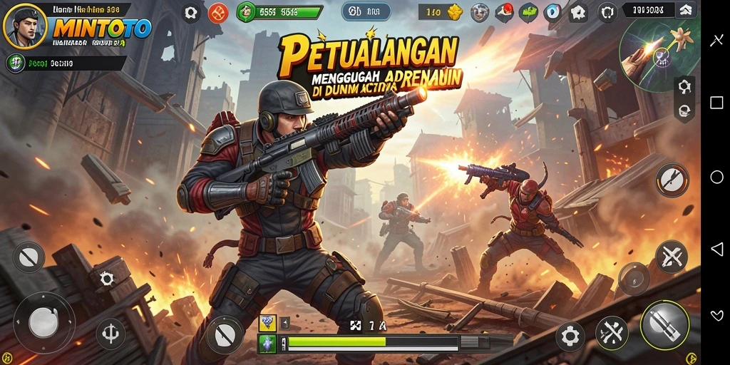 Tampilan gameplay mendebarkan di MINTOTO dengan aksi seru.