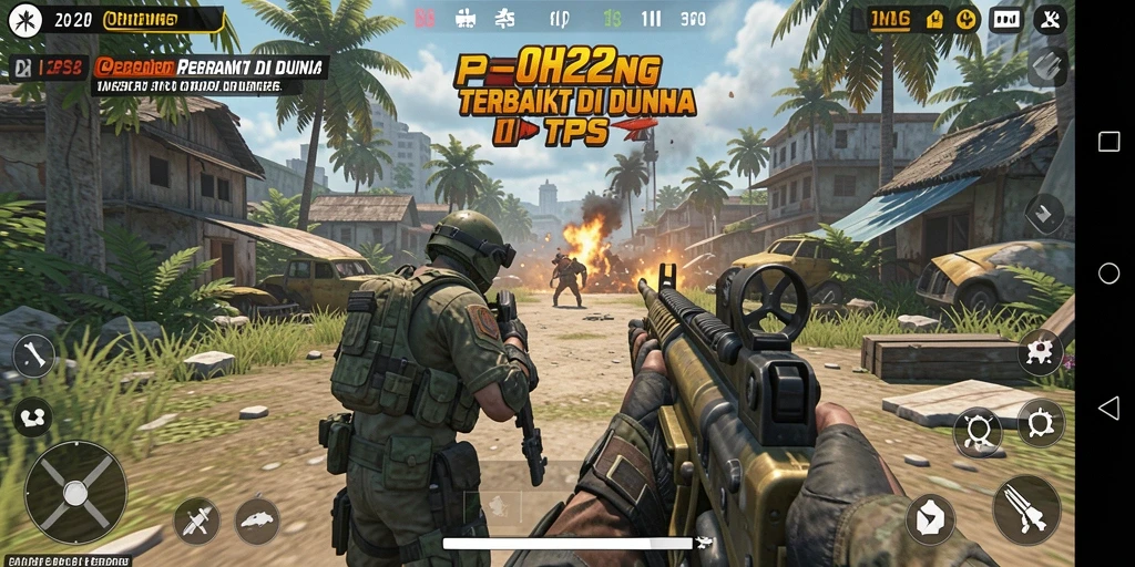 Screenshot menunjukkan karakter dalam pertempuran seru di OH222.