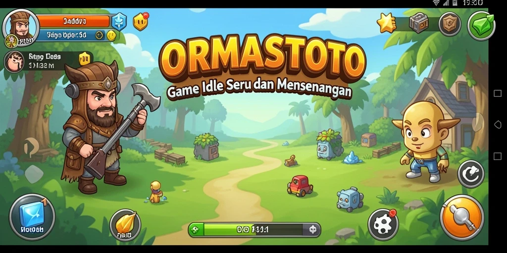 Screenshot gameplay <strong>ORMASTOTO</strong> menunjukkan aksi Idle yang menarik.