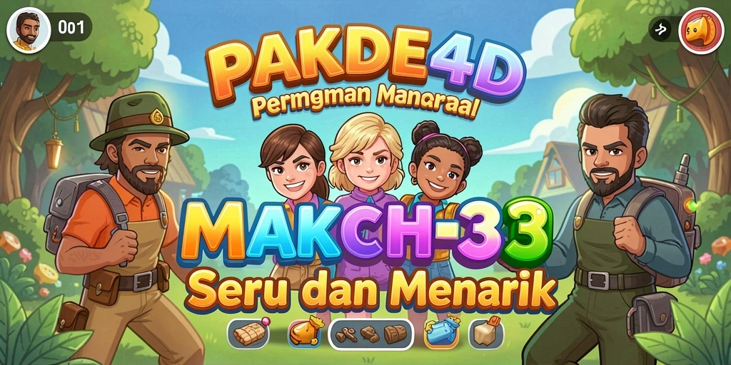 Tampilan menarik dari gameplay PAKDE4D yang penuh warna.