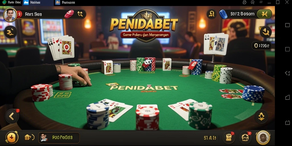 Screenshot gameplay PENIDABET menampilkan serunya bermain Poker.