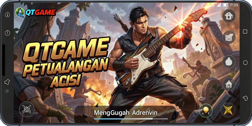Tampilan gameplay seru dari QTGAME dengan aksi yang mendebarkan.