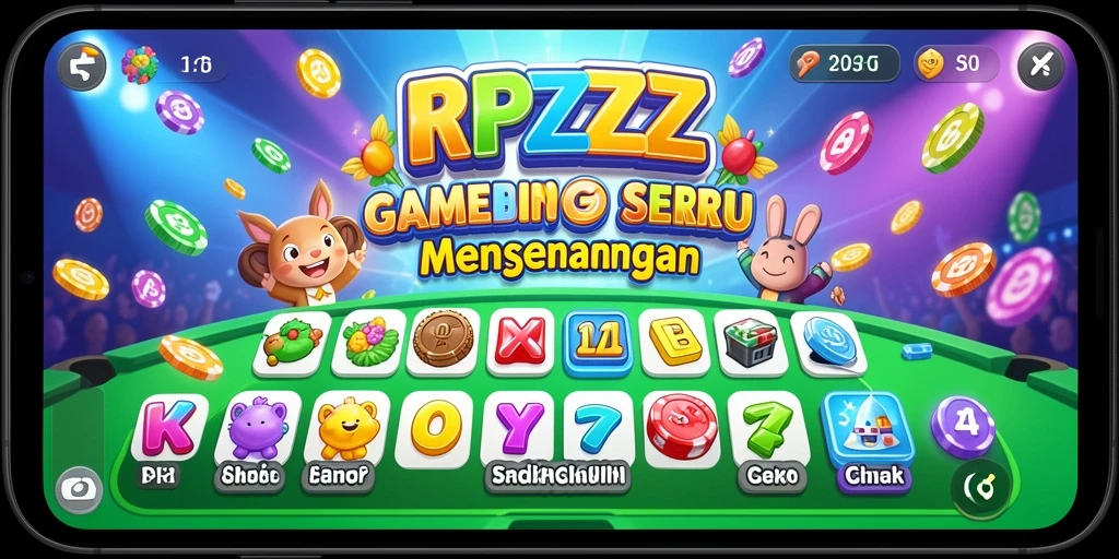 Tampilan gameplay seru dari RPZZZ dengan fitur Bingo menarik.