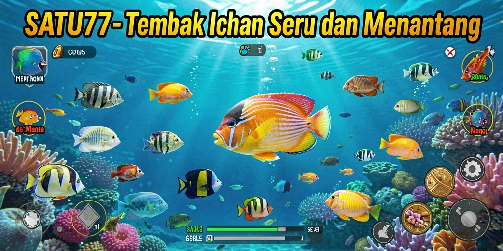 Tampilan menarik dari SATU77 dengan gameplay Tembak Ikan yang seru.