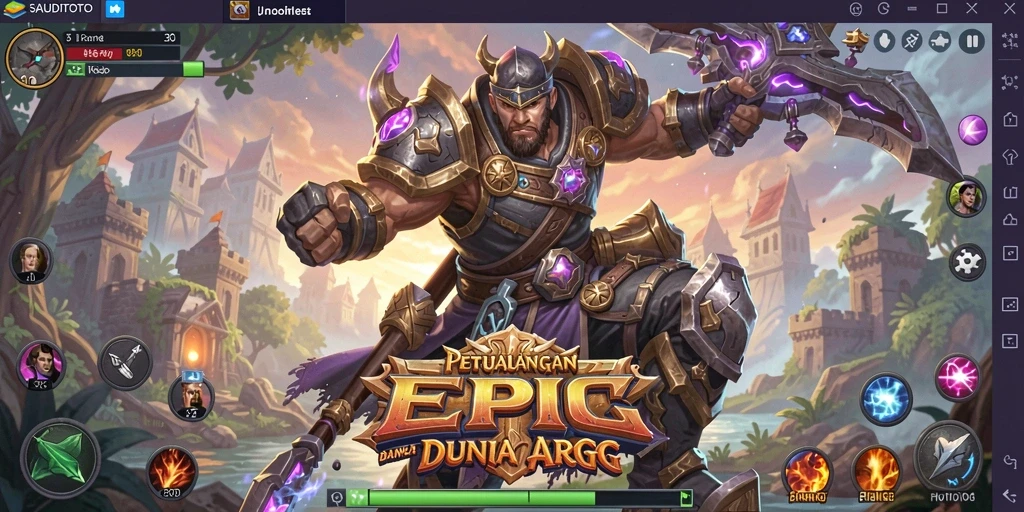 Gameplay SAUDITOTO yang mendebarkan dengan aksi pertarungan seru.