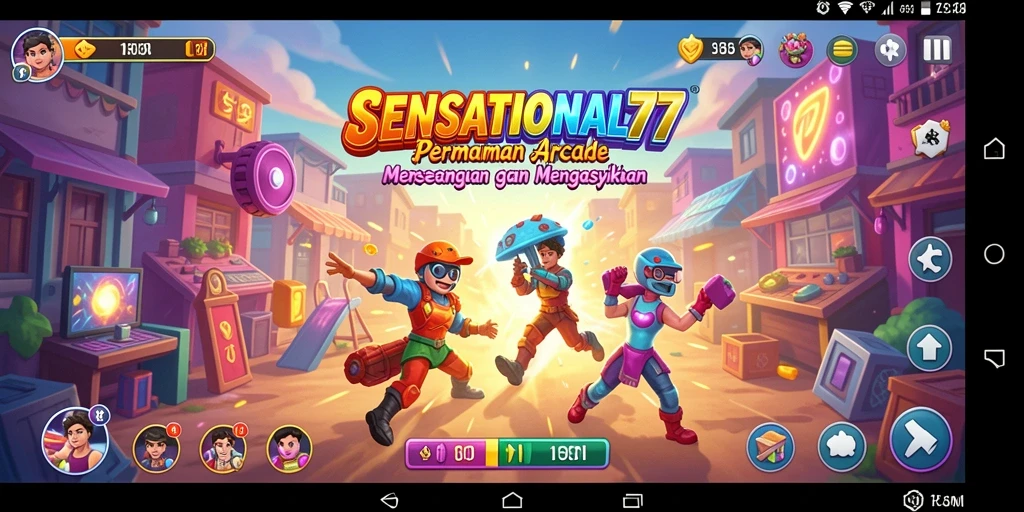 Tampilan gameplay SENSATIONAL77 yang mendebarkan dan penuh warna.