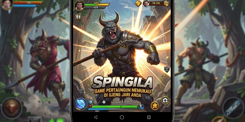 Tampilan gameplay SPINGILA yang penuh aksi dan dinamika pertarungan.