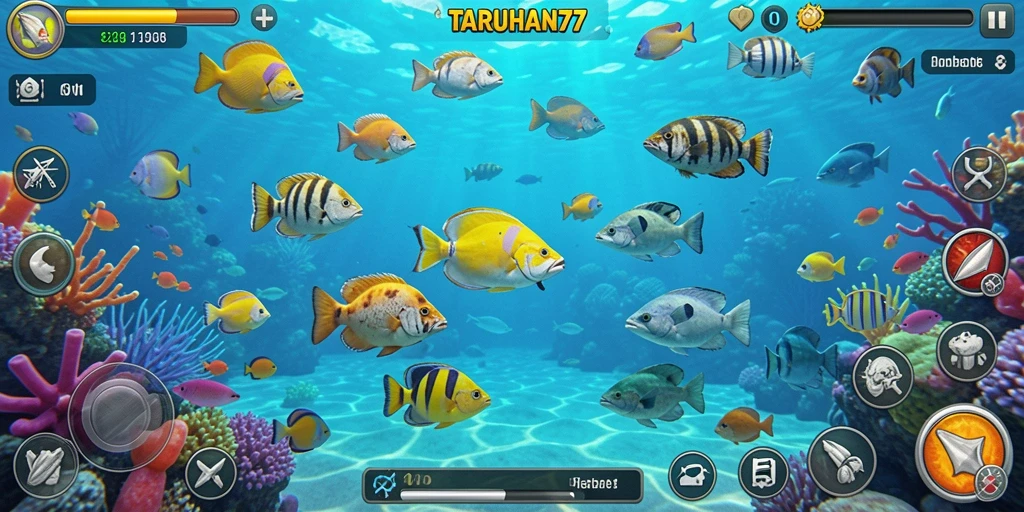 Screenshot TARUHAN77 menampilkan aksi menembak ikan yang seru dan menantang.
