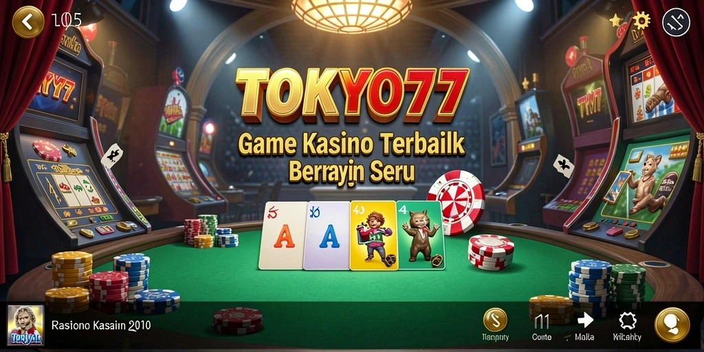 Tampilan gameplay Kasino yang menarik di TOKYO77.
