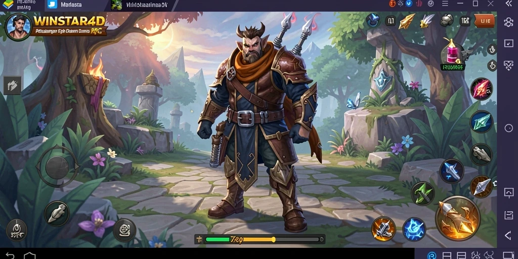Screenshot gameplay RPG WINSTAR4D yang menampilkan aksi seru.